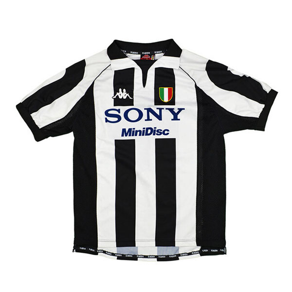 Tailandia Camiseta Juventus 1ª Retro 1997 1998 Negro Blanco